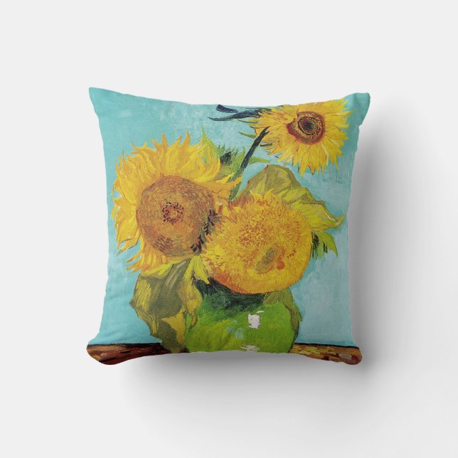 Sunflowers Vincent van Gogh  Throw Pillow (Front)