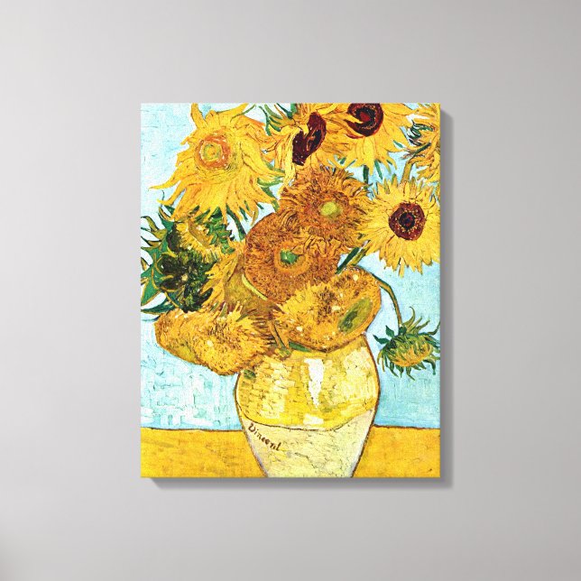 Sunflowers - Vincent Willem van Gogh Canvas Print (Front)