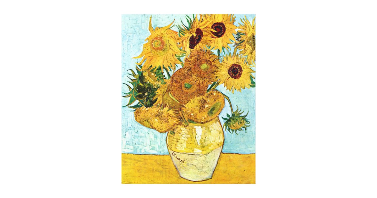 Sunflowers Vincent Willem van Gogh Canvas Print Zazzle