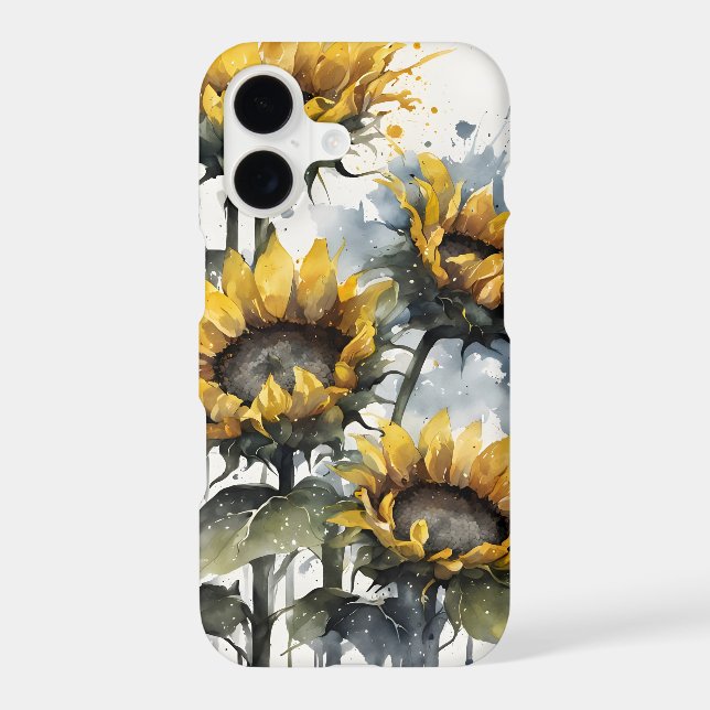 Sunflowers - Watercolor flowers Case-Mate iPhone Case (Back)