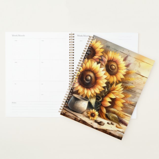 Sunflowers Watercolor Painting Planner (Display)