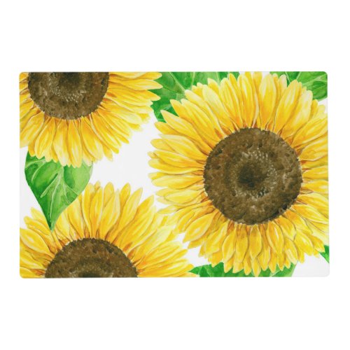 Sunflowers watercolor placemat