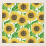 Sunflowers watercolor scarf<br><div class="desc">Watercolor pattern design with sunflowers.</div>