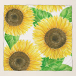 Sunflowers watercolor scarf<br><div class="desc">Sunflowers painted with watercolors.</div>