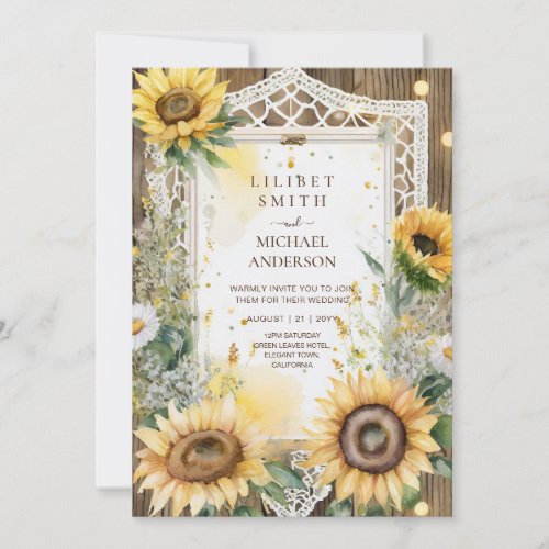 Sunflowers Wedding Birthday Baby Shower Retirement Invitation