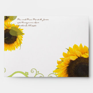 SunFlowers Wedding Envelopes