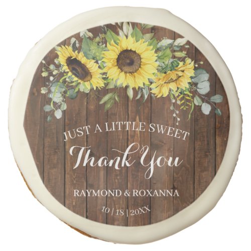 Sunflowers Wedding Favor Just a little Sweet Treat Sugar Cookie