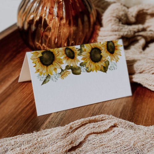 Sunflowers Wedding Food Tent Place Card