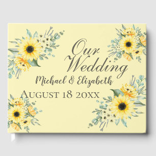 Sunflowers Wedding Guest Book