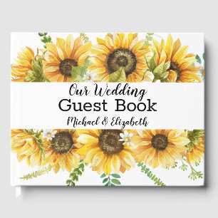 Sunflowers Wedding Guest Book