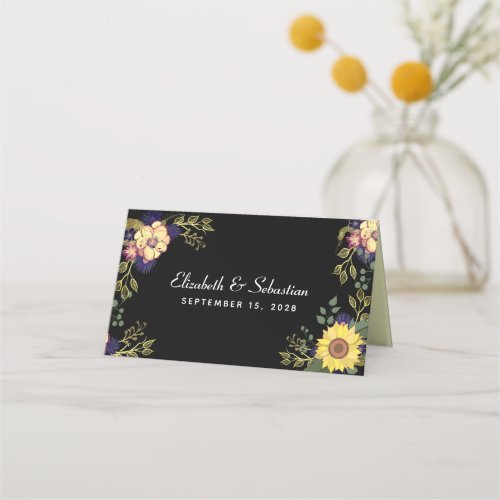Sunflowers Wedding Place Card