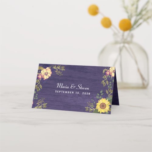 Sunflowers Wedding Place Card