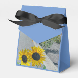 Sunflowers wedding walk road in love casual favor boxes