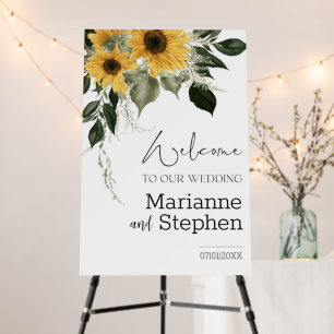 Sunflowers Wedding Welcome Sign Template  Printabl