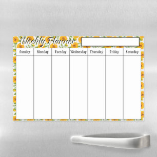 Sunflowers Weekly planner Magnetic Dry Erase Sheet