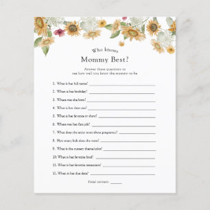 Sunflowers Who Knows Mommy Best