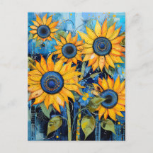 Sunflowers Wildflowers Flower Mixed Media Design