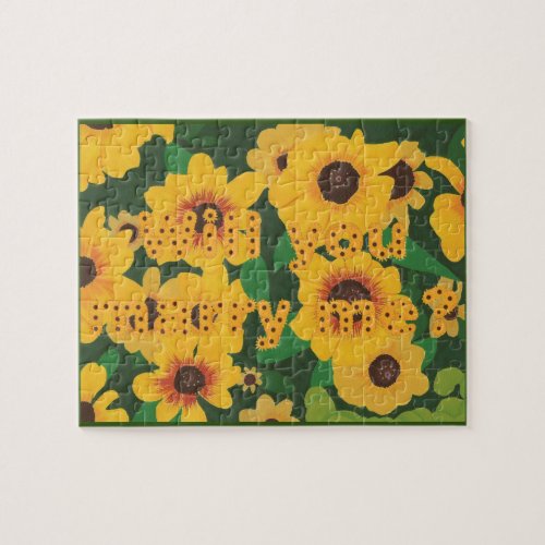 Sunflowers Will You Marry Me Proposal Puzzle