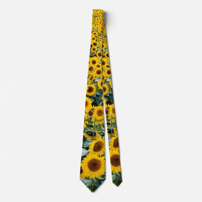 Sunflowers, Wisconsin field Neck Tie (Front)
