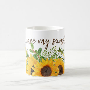 Sunflowers with You are my Sunshine Quote Coffee Mug