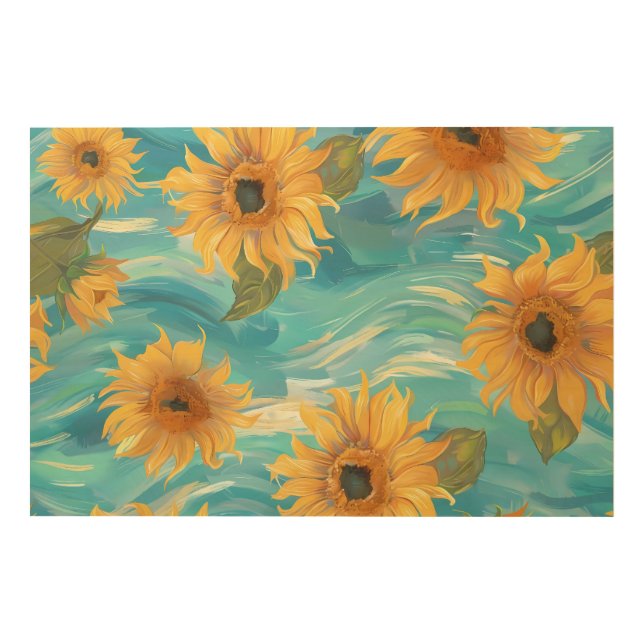 Sunflowers Wood Wall Art (Front)