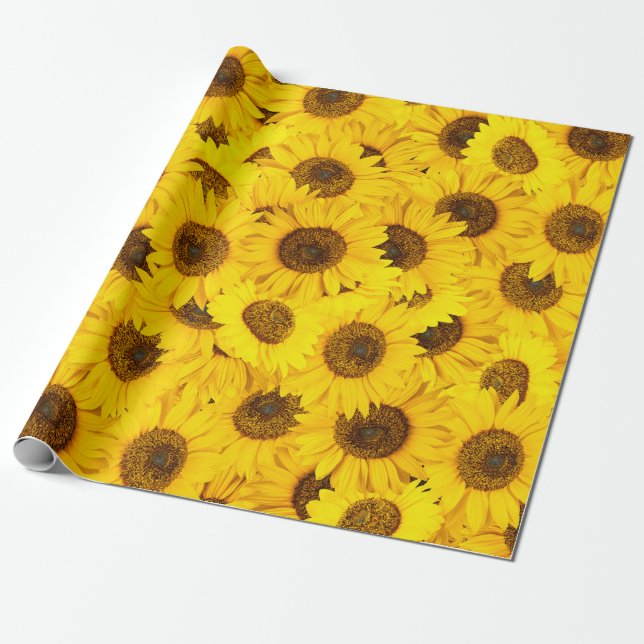 Sunflowers Wrapping Paper (Unrolled)