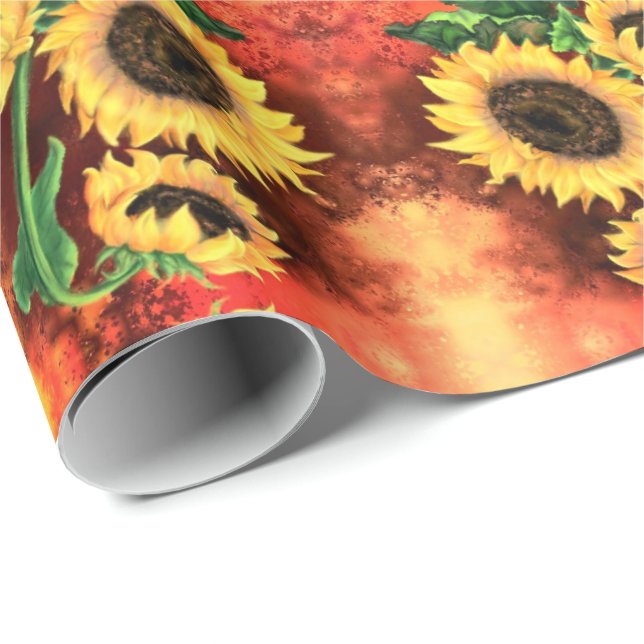 Sunflowers Wrapping Paper (Roll Corner)