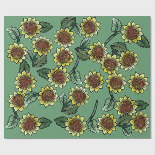Sunflowers wrapping paper