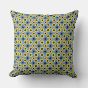 Sunflowers wx4 White BG Throw Pillow