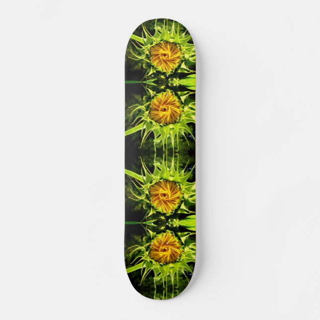 Sunflowers, yellow flowers  skateboard deck (Front)
