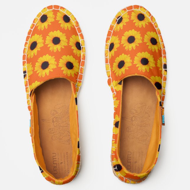 Sunflowers Yellow Orange 4Julia Espadrilles (Front)