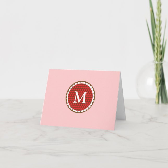 Sunflowery Flair Red Note Card (Front)