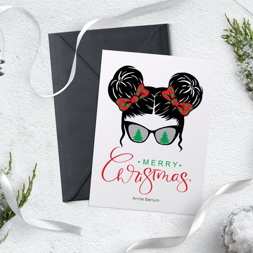 Sunglass Christmas Custom Greeting Card