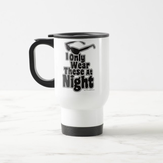 Sunglasses After Dark Travel Mug (Left)