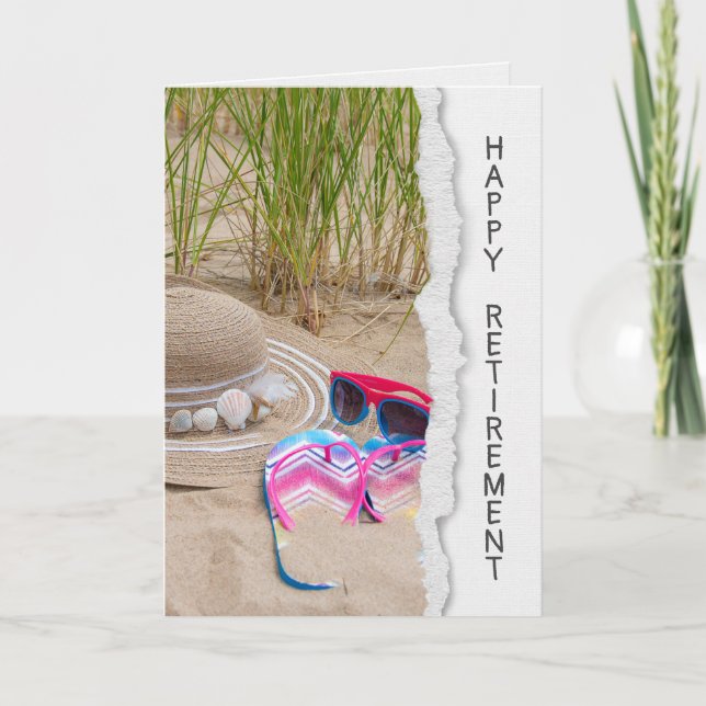 Sunglasses and Flip-Flops Retirement Card (Front)