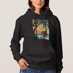 Sunglasses and Sunbeams: Stylish Dog in the Sun Hoodie