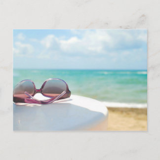 Sunglasses At Beach Postcard