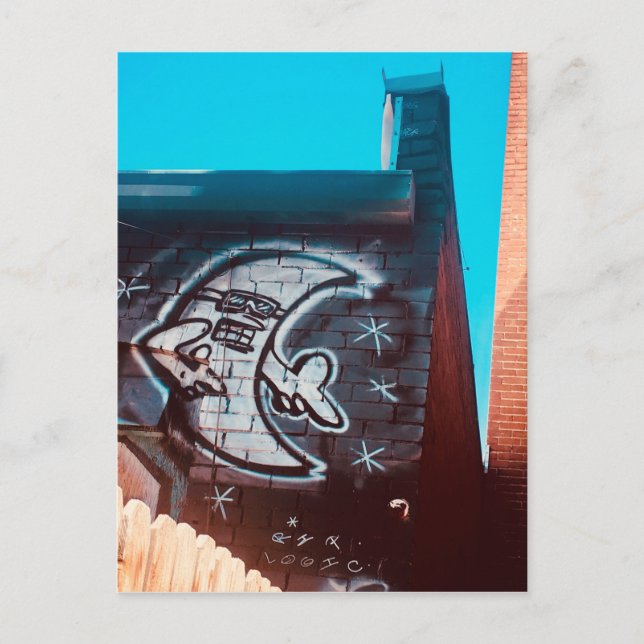 sunglasses at night moon postcard (Front)