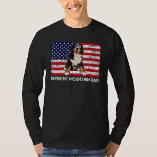 Sunglasses Bernese Mountain Dad Flag American Usa T-Shirt