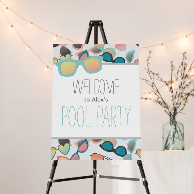 Sunglasses Birthday Welcome Foam Board (In Situ (Stand))