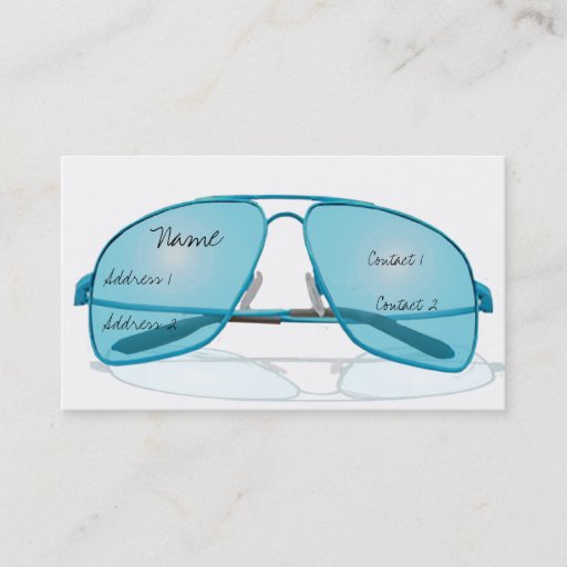 Customizable Sunglasses Business Card