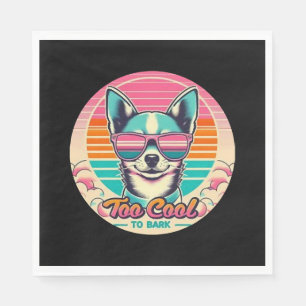 Sunglasses Chihuahua Vintage Sunset Napkins