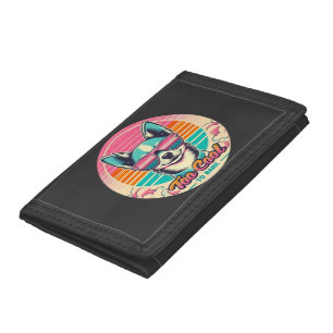 Sunglasses Chihuahua Vintage Sunset Tri-fold Wallet