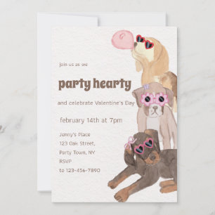 Sunglasses Dog valentine's day Invitation