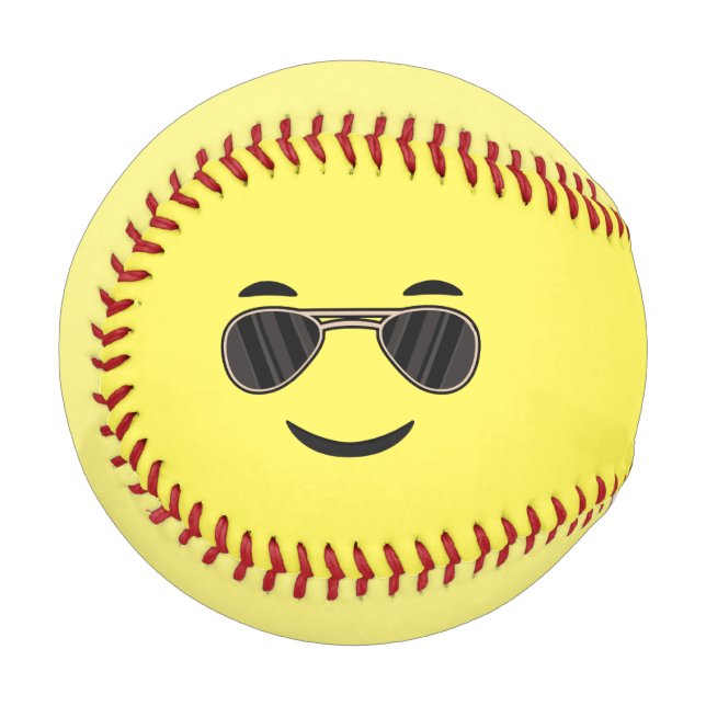 Sunglasses Emoji Baseball (Front Left)