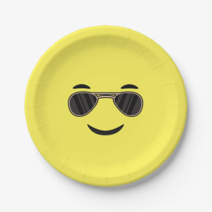 Yellow Smiley Face Plates | Zazzle