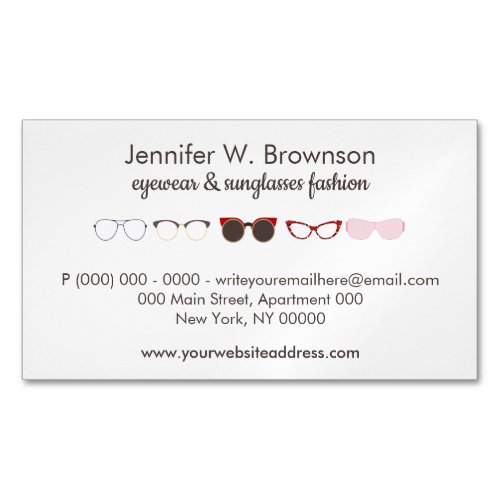 Sunglasses Eyewear Accessories optic Business Card Magnet