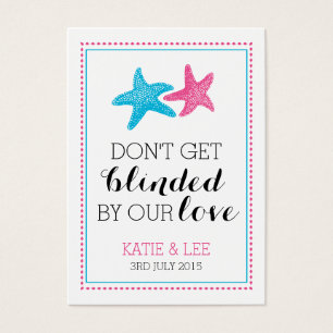 Sunglasses Favor Tag   Starfish Wedding Favor