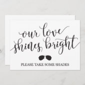 Sunglasses Favors Sign - Our Love Shines Bright (Front/Back)