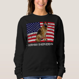 Sunglasses German Shepherd Mom Flag American Usa D Sweatshirt